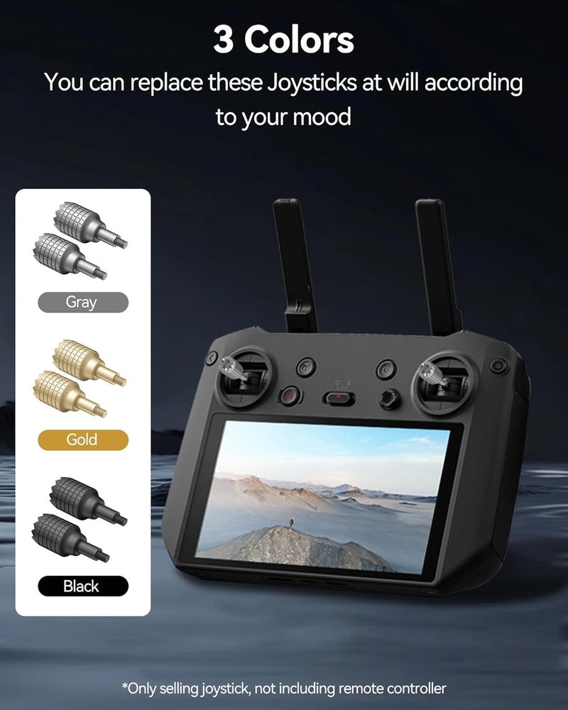 LKTOP Lanyard Neck Strap+Joysticks for DJI 𝗥𝗖 𝗣𝗿𝗼 Controller, 50-63'' Lanyard Remote Controller Sticks for DJI Mini 3 Pro, Air 2S, Mavic 3/Pro/Classic/Cine Drone Accessories (1 Pcs+3 Pairs) - Image 3